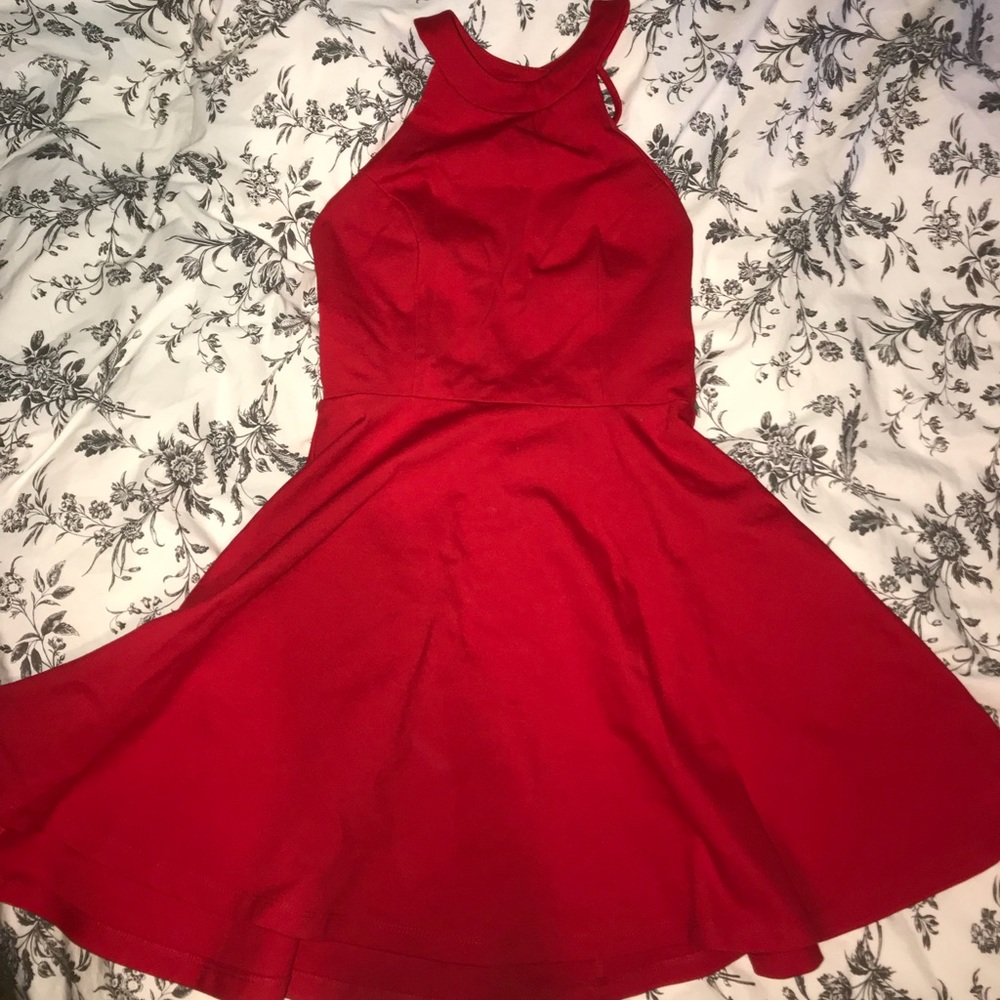 red dress